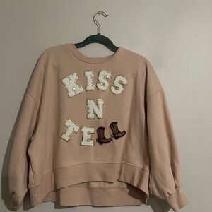 Judith March Tan 'Kiss N Tell' Sweater